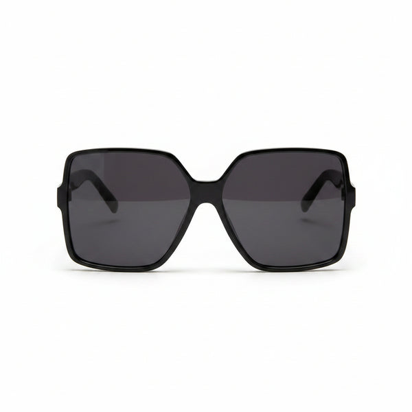 www.bhplus.shop black oversized square frame sunglasses with dark lenses.