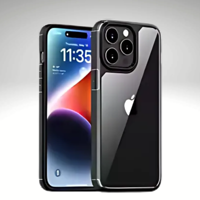 Transparent iPhone case with strong protective edges