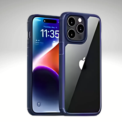 Transparent iPhone case with strong protective edges