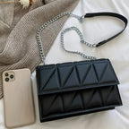 حقيبة فخمة جلد متوسطه الحجم