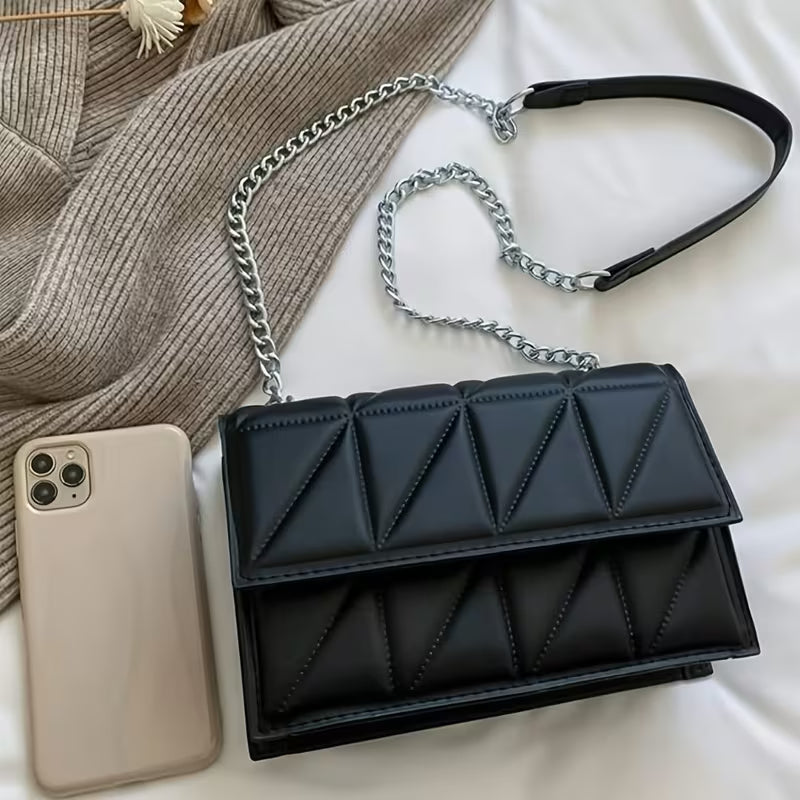 حقيبة فخمة جلد متوسطه الحجم