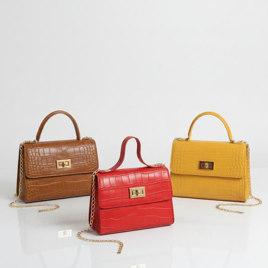 Women's small soft leather handbag