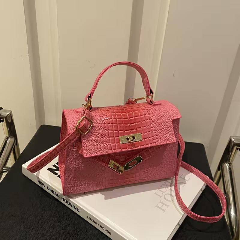 حقيبة جلد التمساح فخمة