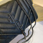 حقيبة كروس بودي RVMT بسلسلة معينية - حقيبة كتف قابلة للتعديل بإغلاق مشبك، مناسبة للمناسبات العادية والمسائية - تفاصيل سلسلة أنيقة و PVC