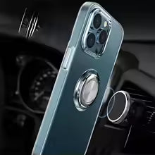 Transparent iPhone case with a screen protector and a hand grip