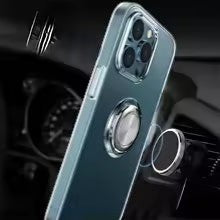 Transparent iPhone case with a screen protector and a hand grip