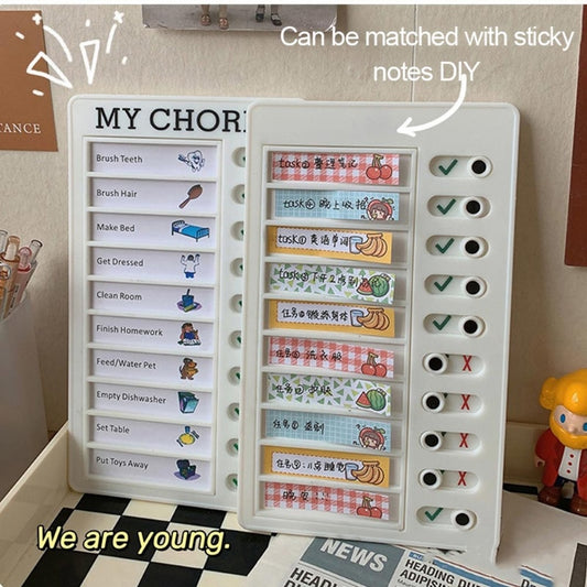 Schedule Organization Note Card Punch Card Device for Notes Daily Task Planning Portable Memo Checklist Elderly Child Note Board