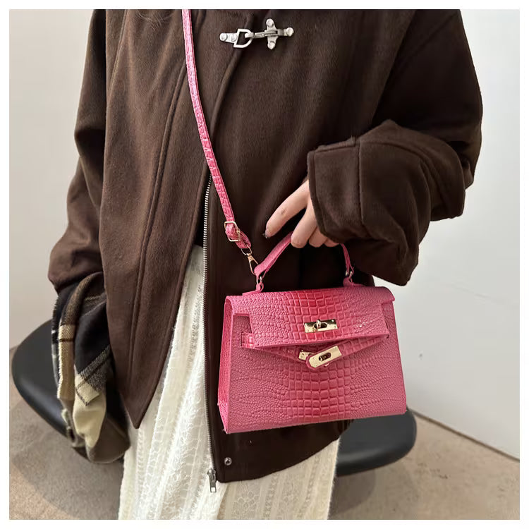 حقيبة جلد التمساح فخمة