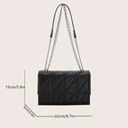 حقيبة فخمة جلد متوسطه الحجم