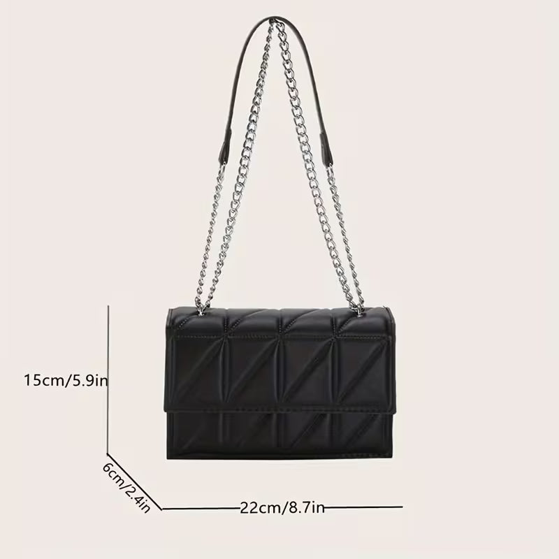 حقيبة فخمة جلد متوسطه الحجم