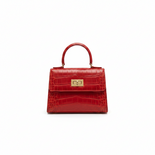 Women's small soft leather handbag