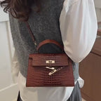 حقيبة جلد التمساح فخمة