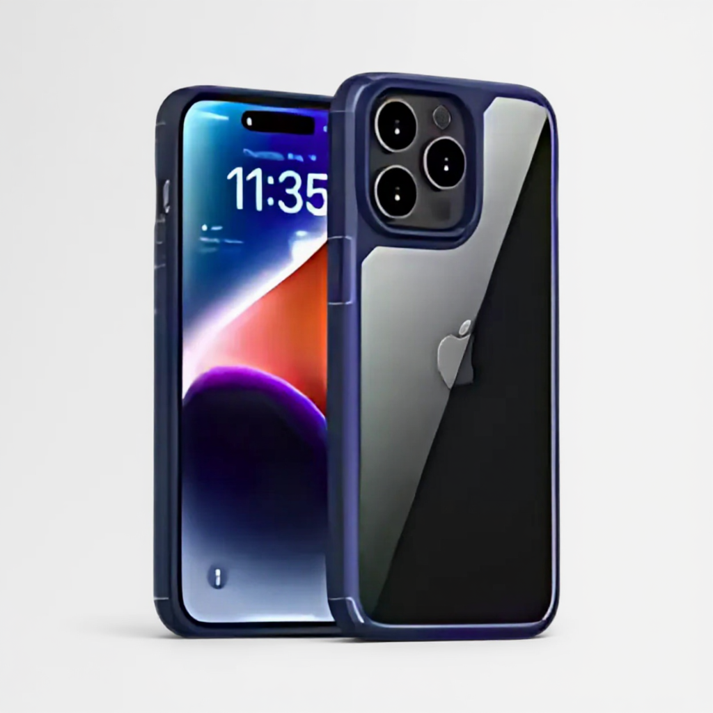 Transparent iPhone case with strong protective edges