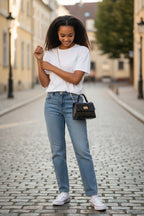 Women's small soft leather handbag