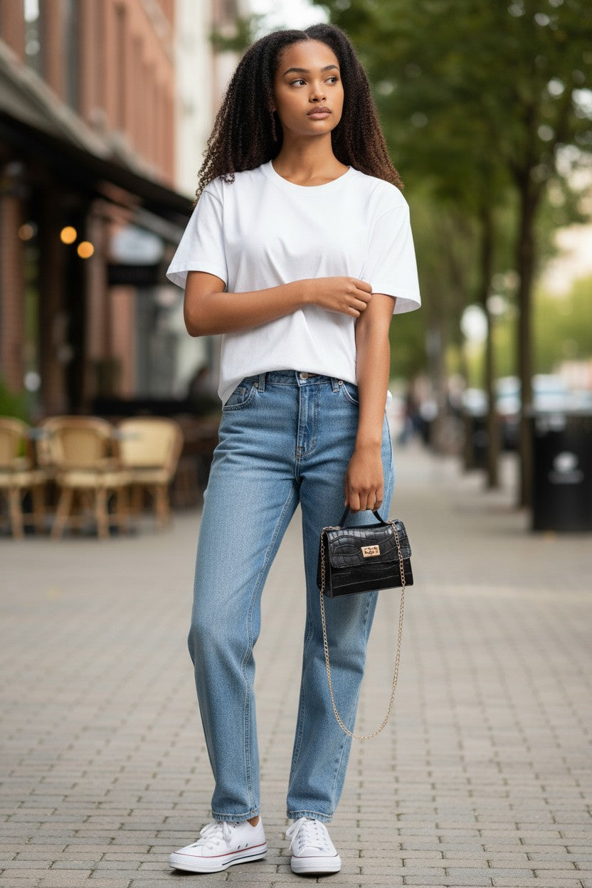 Women's small soft leather handbag