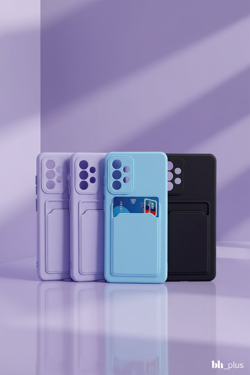 Shockproof Card Slot Case Pouch Phone Case for Samsung Galaxy A51 A52 A53 A55 for Samsung A71 A72 A82 Soft Silicone Wallet Back Cover