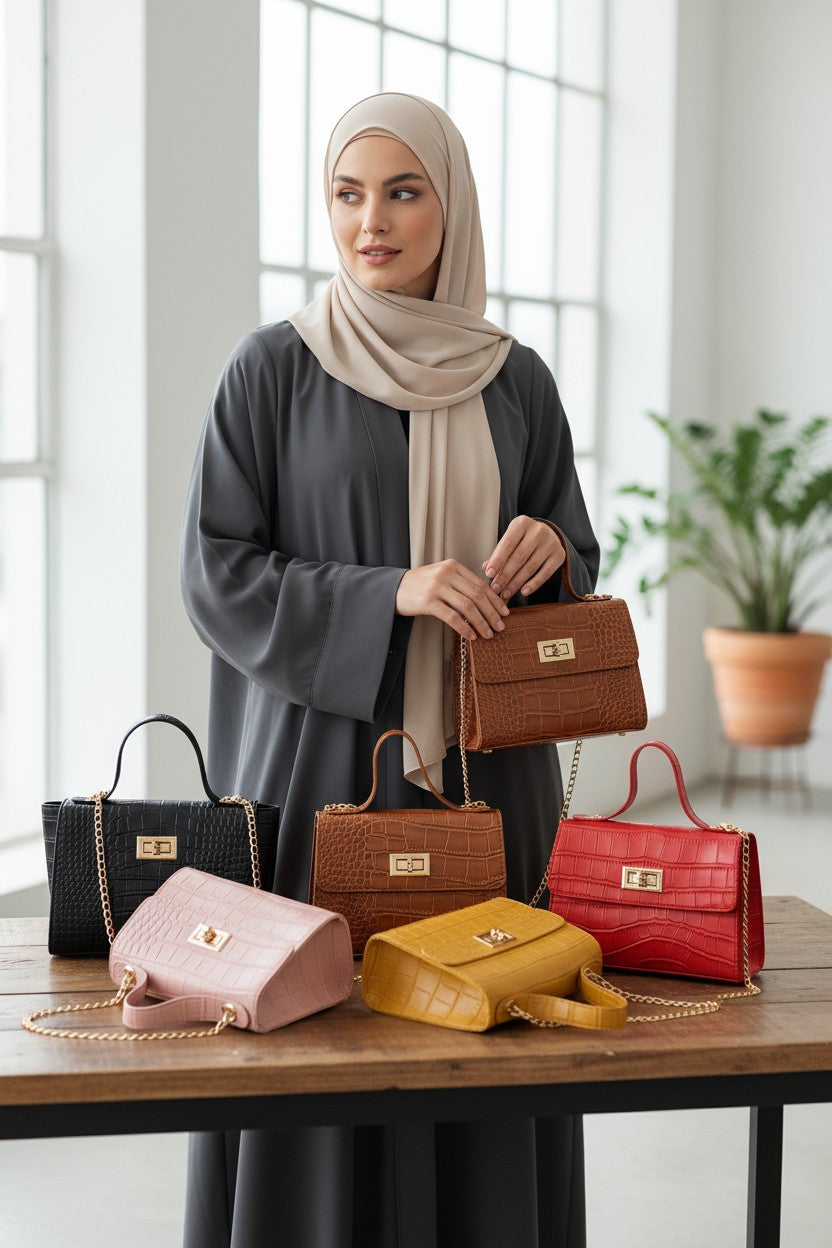 Women's small soft leather handbag