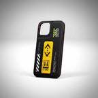 www.bhplus.shop black iPhone case with yellow "022" graphic and directional arrows.