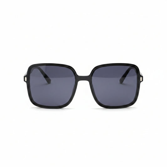 www.bhplus.shop black square frame sunglasses with dark lenses and thick acetate arms.