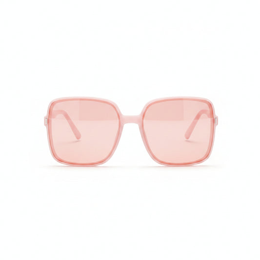 www.bhplus.shop pink oversized square sunglasses with tinted lenses.