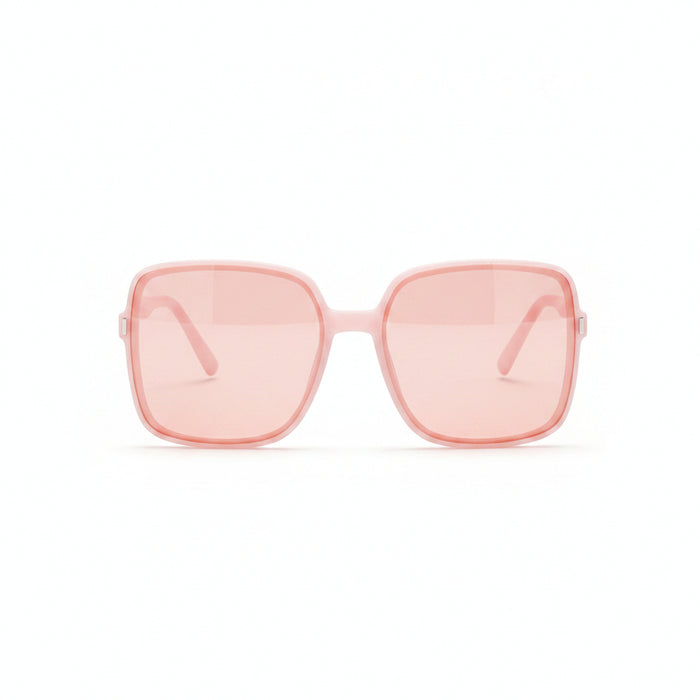 www.bhplus.shop pink oversized square sunglasses with tinted lenses.
