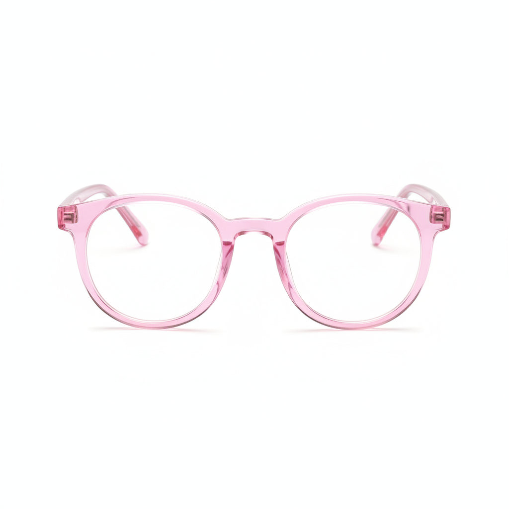 www.bhplus.shop pink round frame computer glasses for blue light protection