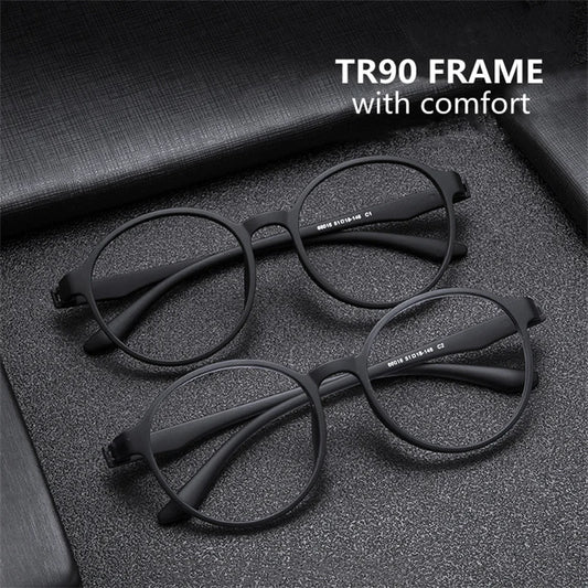 TR90 Anti Blue Light Reading Glasses Women Men Retro Round Eye Glasses Frames Hyperopia Presbyopia Eyewear +1+1.5+2+2.5+3.0 +6.0