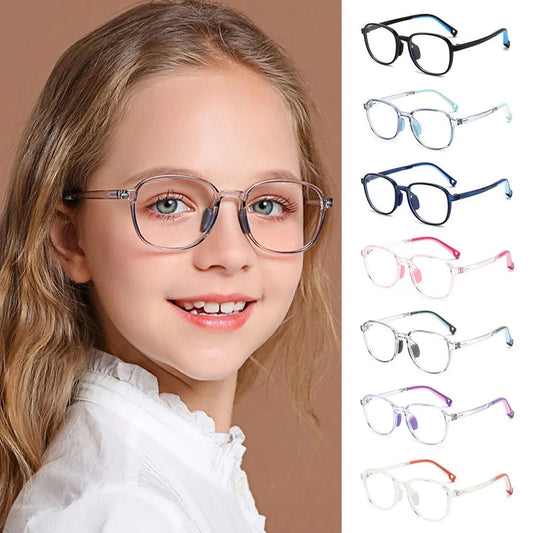 Anti-blue Light Kids TR90 Glasses Children Boys Girls Computer Eye Protection Eyeglasses Ultra Light Frame Kids Glasses Eyewear