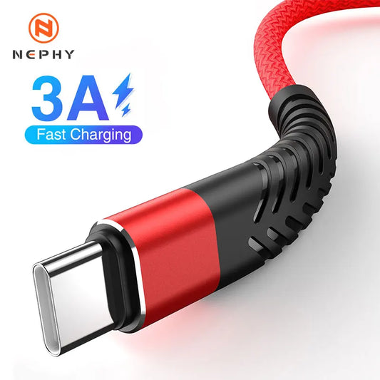 USB Type C Cable for Samsung A52 A72 S22 S23 Quick Charge 3.0 Cable USB C Fast Charging for Xiaomi mi 11 USB-C Charger Wire 3m
